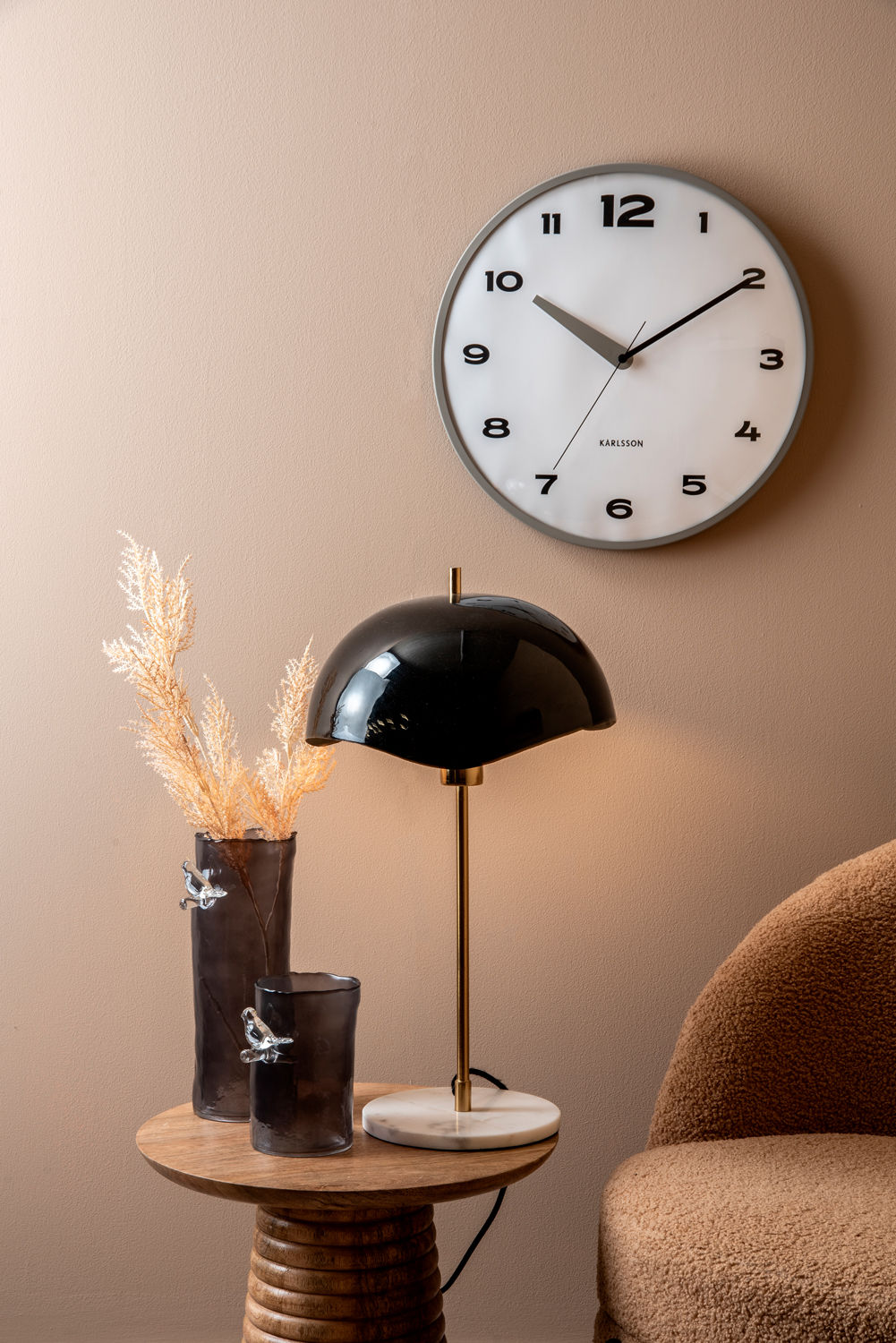 Karlsson vægur Brisk Dome - Mørkegrå