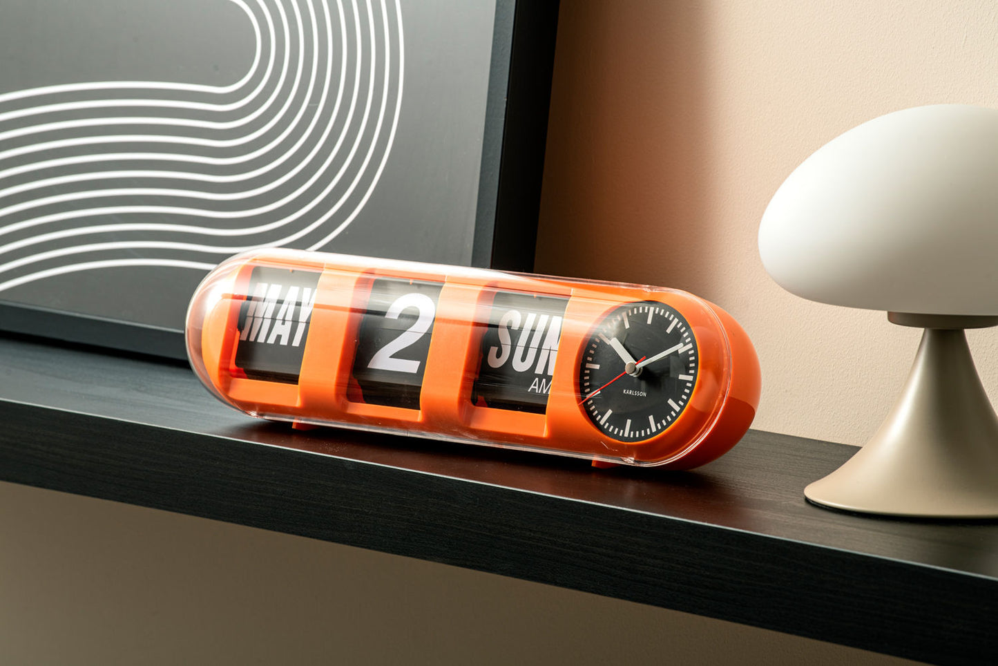 Karlsson vægur Tube Flip – Orange