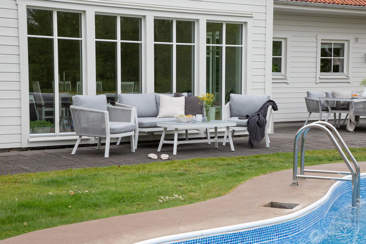 Virya Have Sofasæt Hvid/Grå