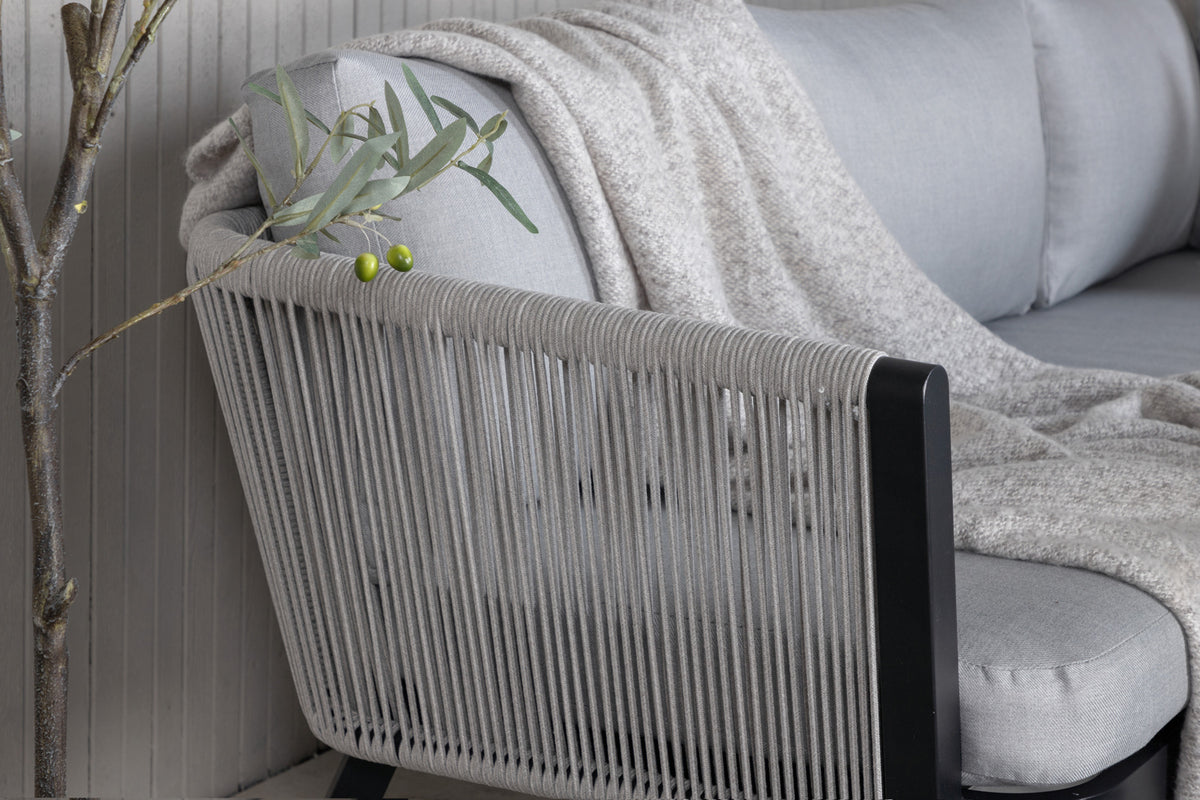 Virya Have Hjørnesofasæt med bord Grå