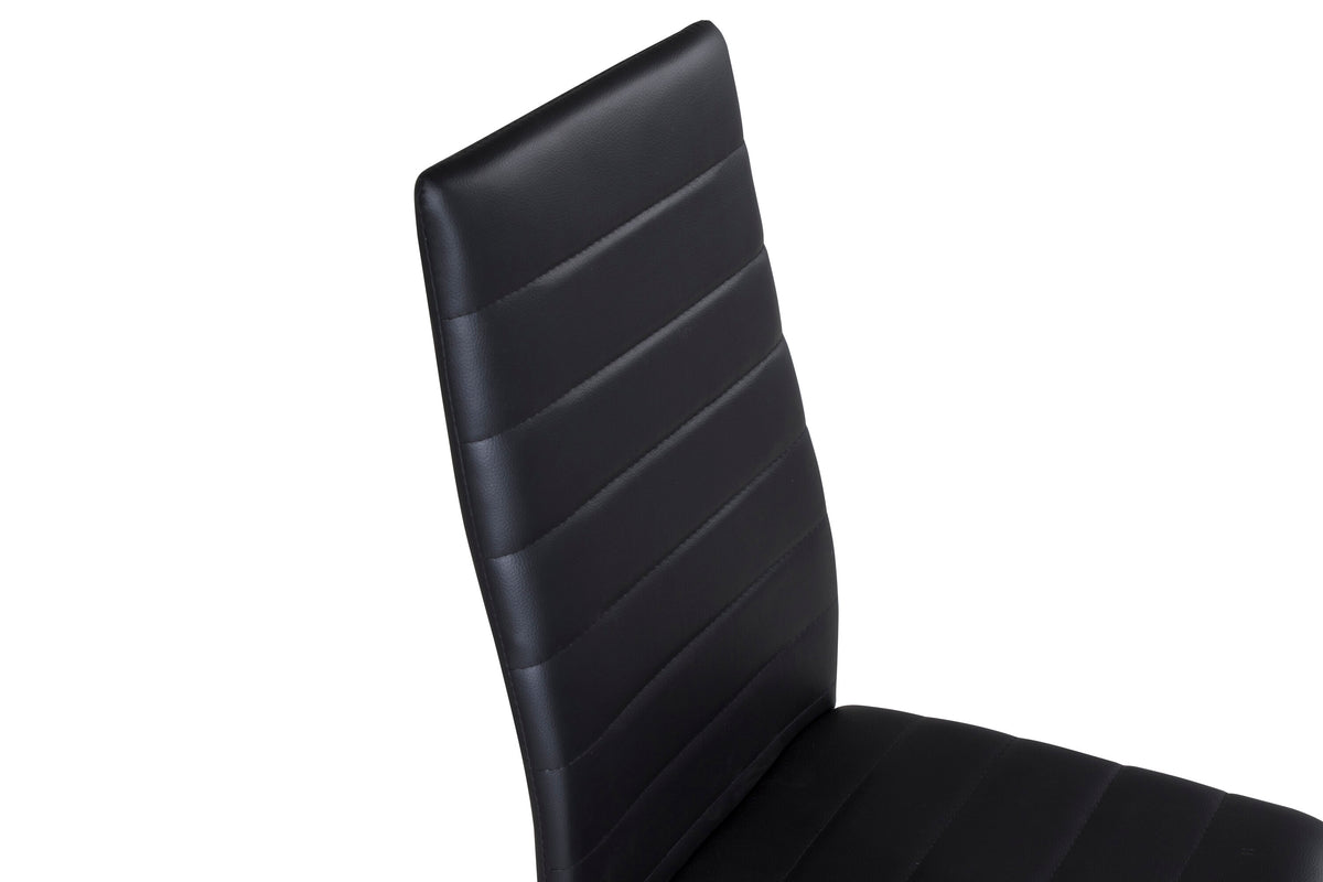Slim spisebordsstole - sort - 2 stk. - billede 6