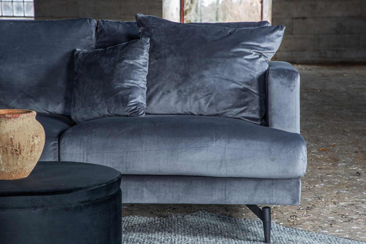 Sofia 3-personers sofa - sort, mørkegrå - billede 10