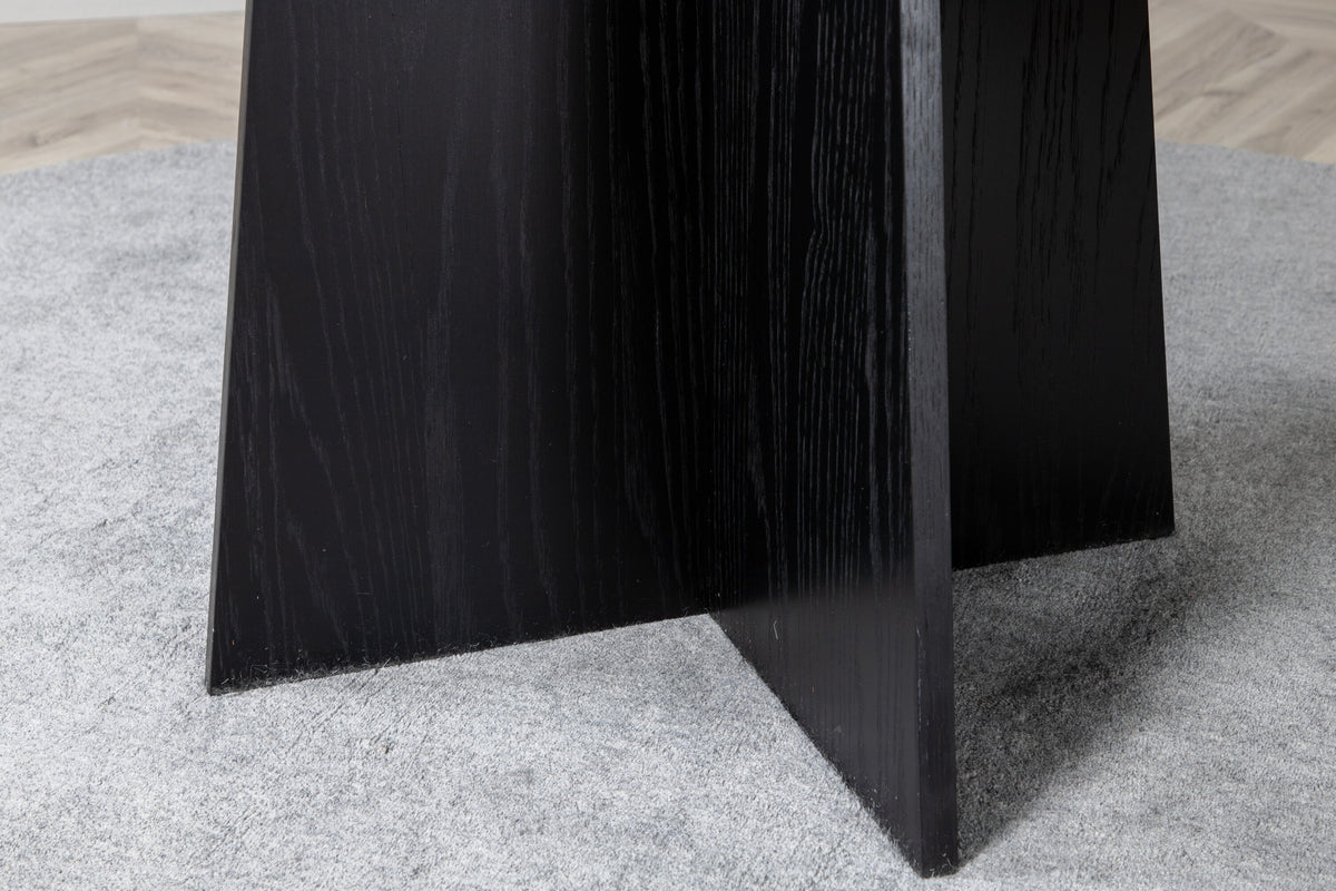 Bootcut rundt spisebord - Ø110 cm - sort - billede 25