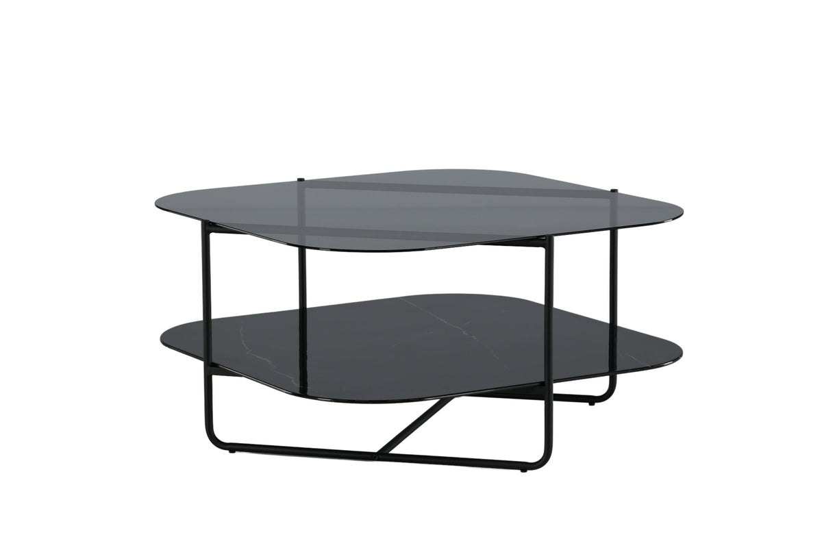Un-line sofabord - 85 × 85 cm - sort - billede 12