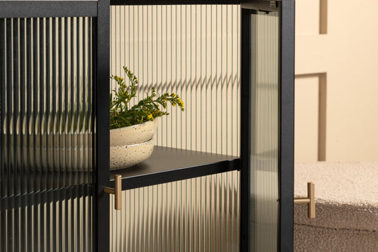 Garis Vitrineskab 40 x 80 x 70 Sort