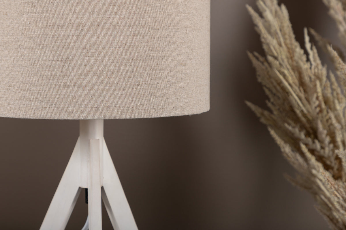 Kona bordlampe - Ø25 cm - beige, hvid - billede 17