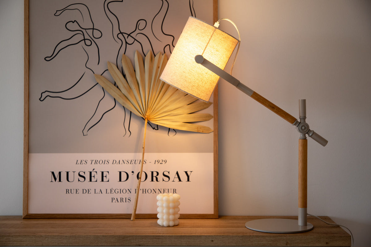 Dennis Bordlampe Beige