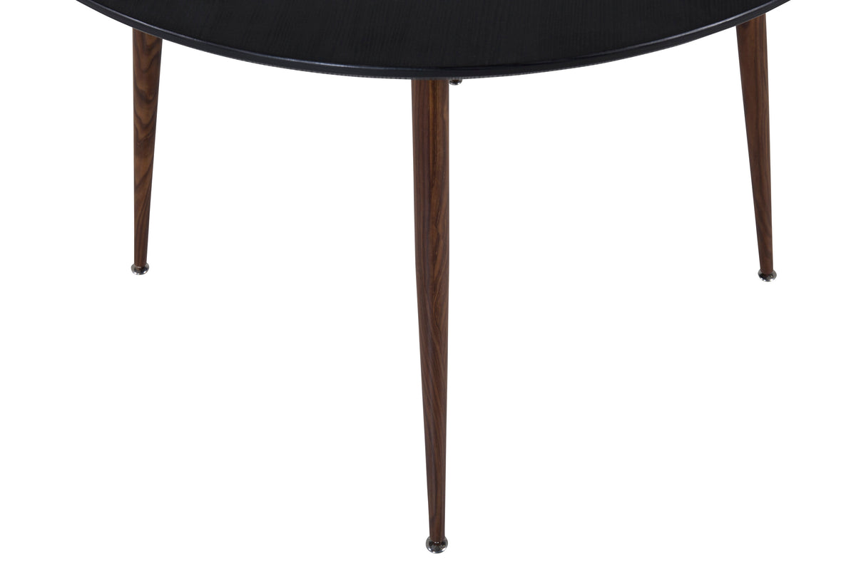 Plaza rundt spisebord - Ø100 cm - sort, valnøddefarvet - billede 4