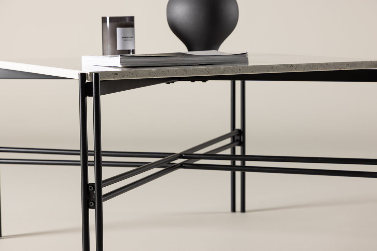 Razzia Sofabord 75 x 75 Hvid Terrazzo