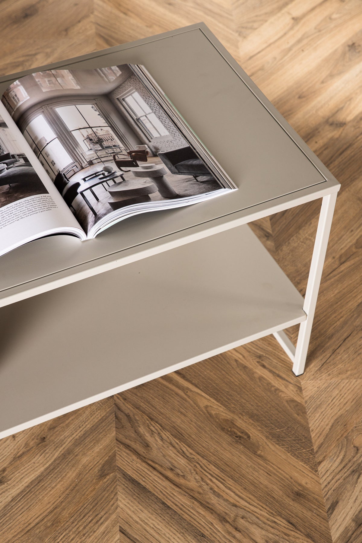 Staal sidebord - 102 × 43 cm - beige - billede 18