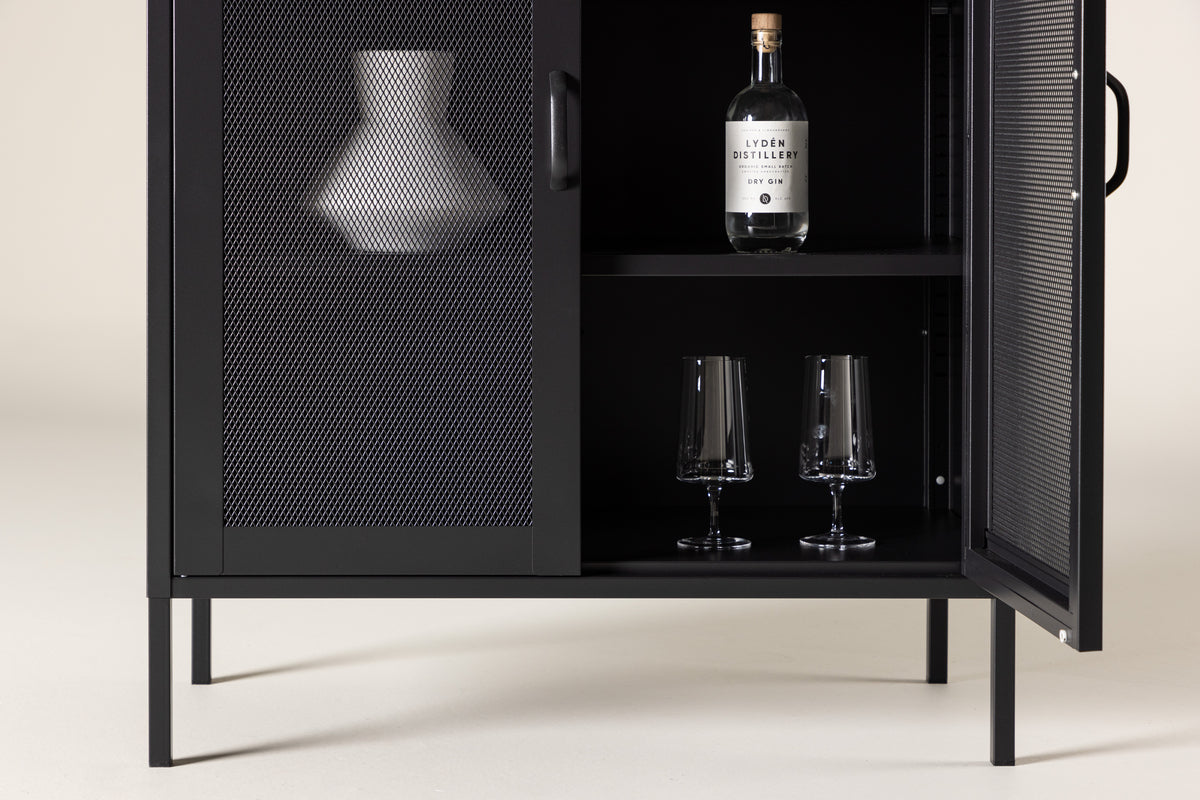 Misha Vitrineskab 40 x 101,5 x 80 Sort