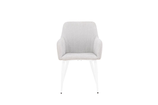 Comfort spisebordsstole - lysegrå, hvid - 2 stk. - billede 1