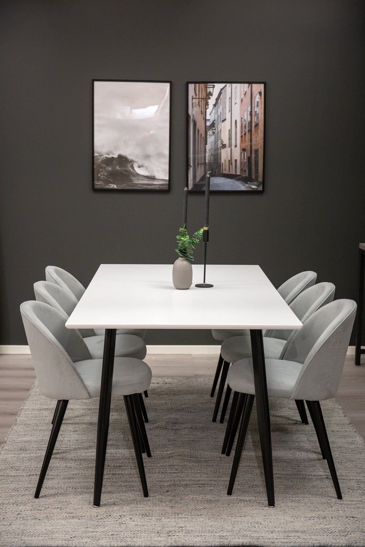 Polar spisebord - 180 × 90 cm - sort, hvid - billede 6