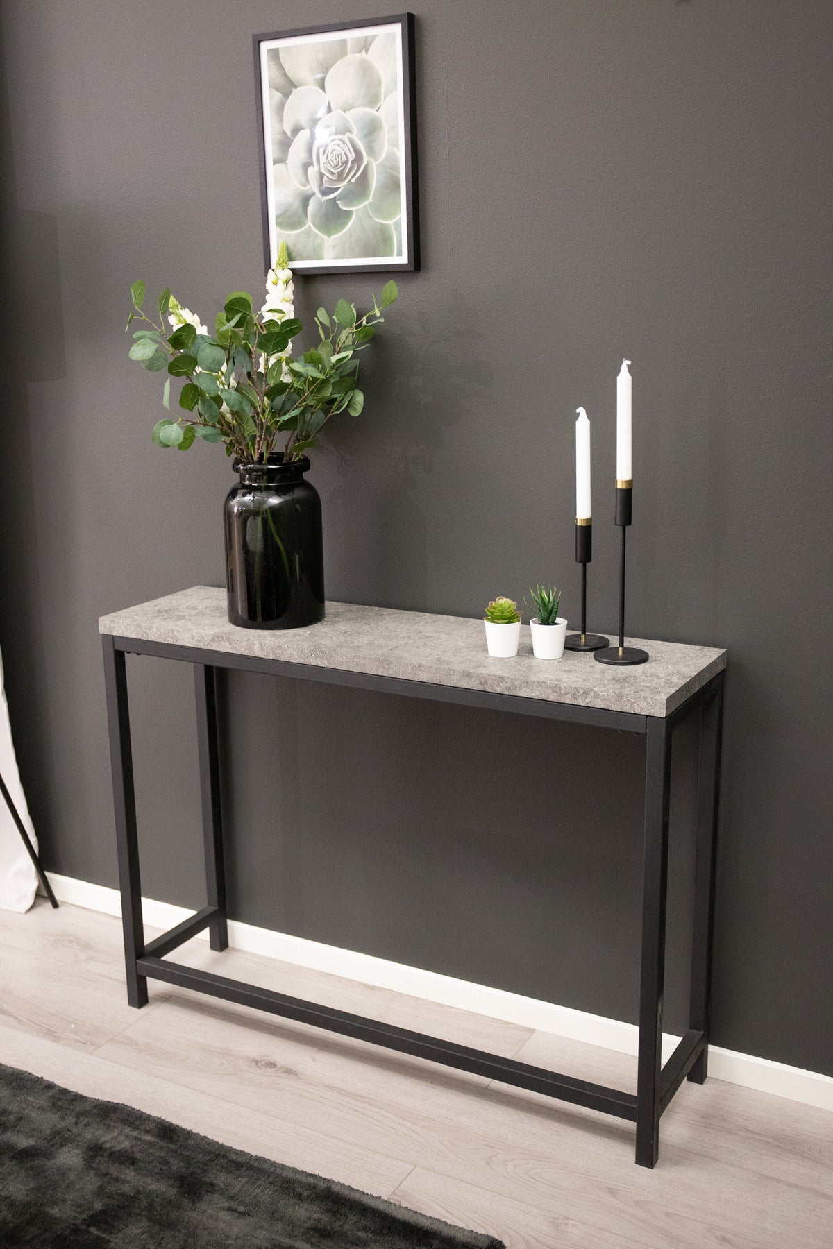 Rise sidebord - 110 × 30 cm - sort, grå - billede 35
