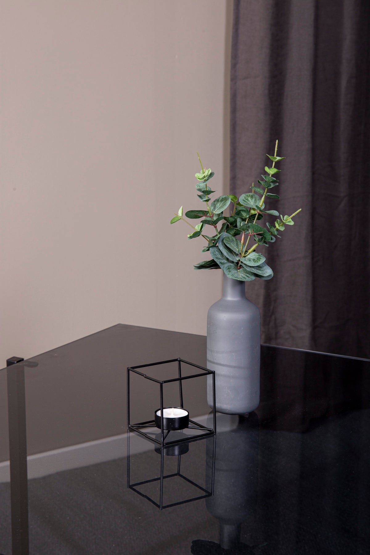 Hybrid sofabord - 80 × 80 cm - sort, grå - billede 12