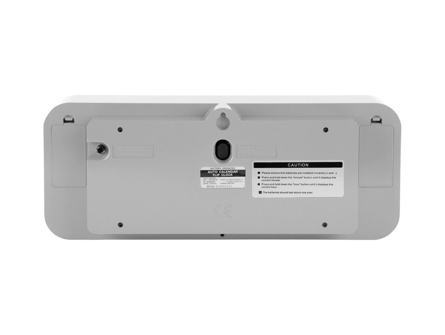 Karlsson vægur Wide Flip – Sølvkasse, sort viser