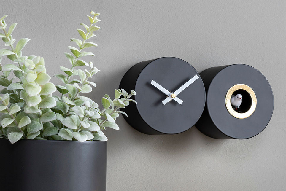 Karlsson vægur Duo Cuckoo - Sort