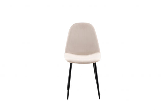 Polar spisebordsstole - beige, sort - 2 stk. - billede 1