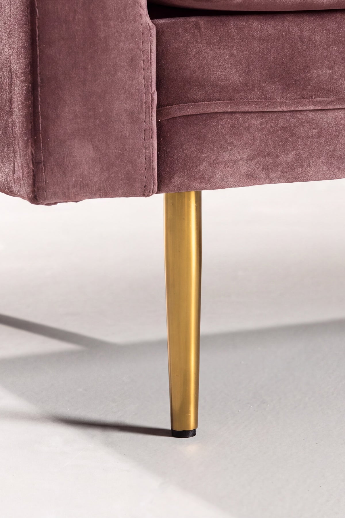 Boom 3-personers sofa - støvet rosa, guld - billede 13