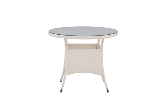 Volta rundt havebord - Ø90 cm - hvid - billede 1
