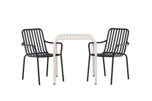 Borneo Cafebord 70 x 70 Beige & Peking Stole 2-stk Sort