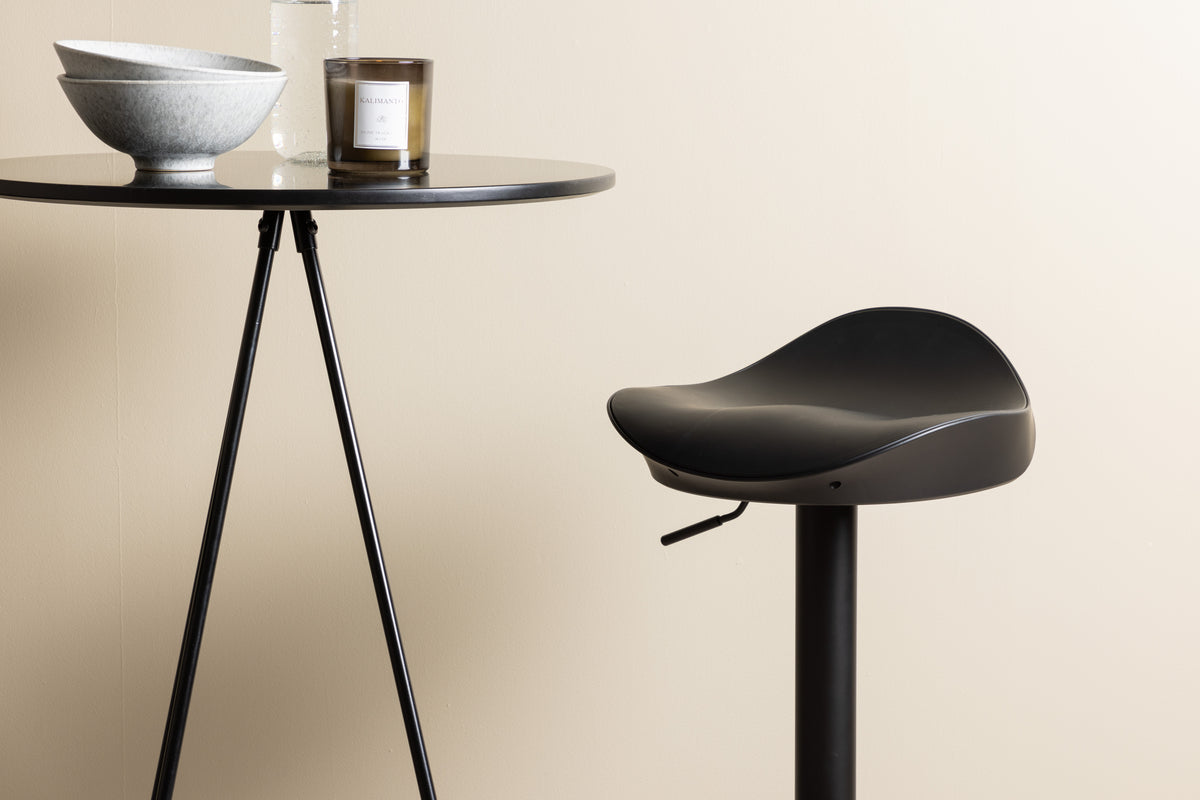 Adesto & Bistro barstole 2-pak sort + barbord Ø60 sort