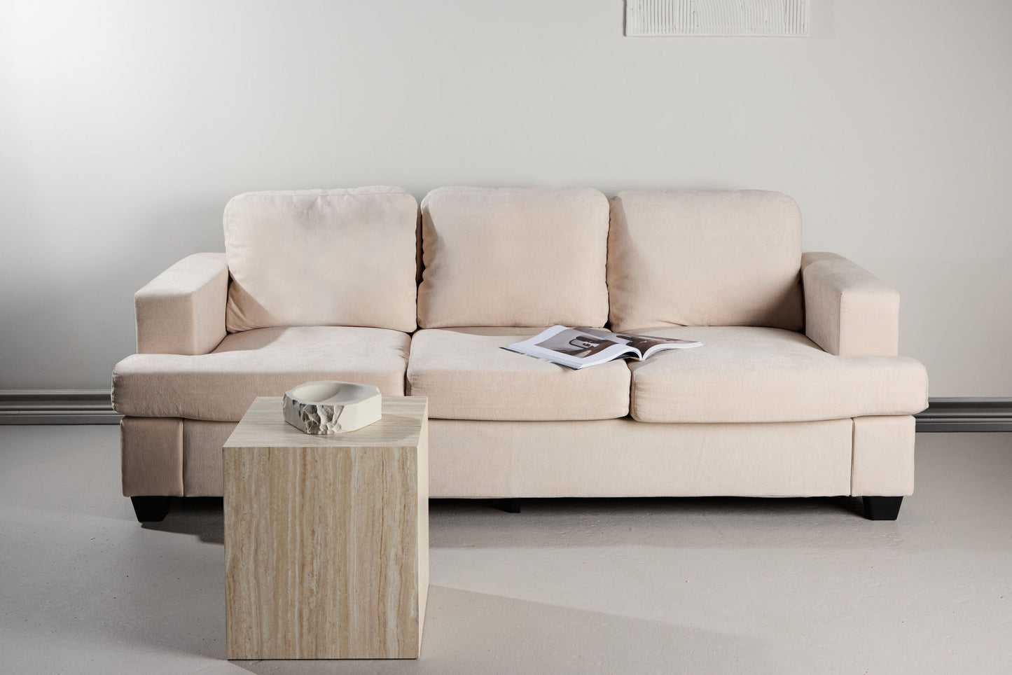Sani 3-Personers Sofa - Lys Grå/Beige