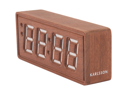 Karlsson vækkeur Solid Wood - Mørkt træ