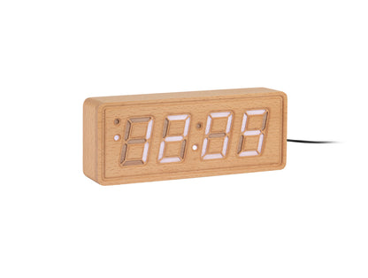 Karlsson vækkeur Solid Wood – Lyst træ