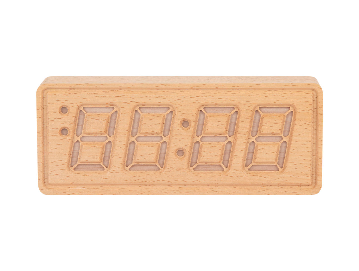 Karlsson vækkeur Solid Wood – Lyst træ