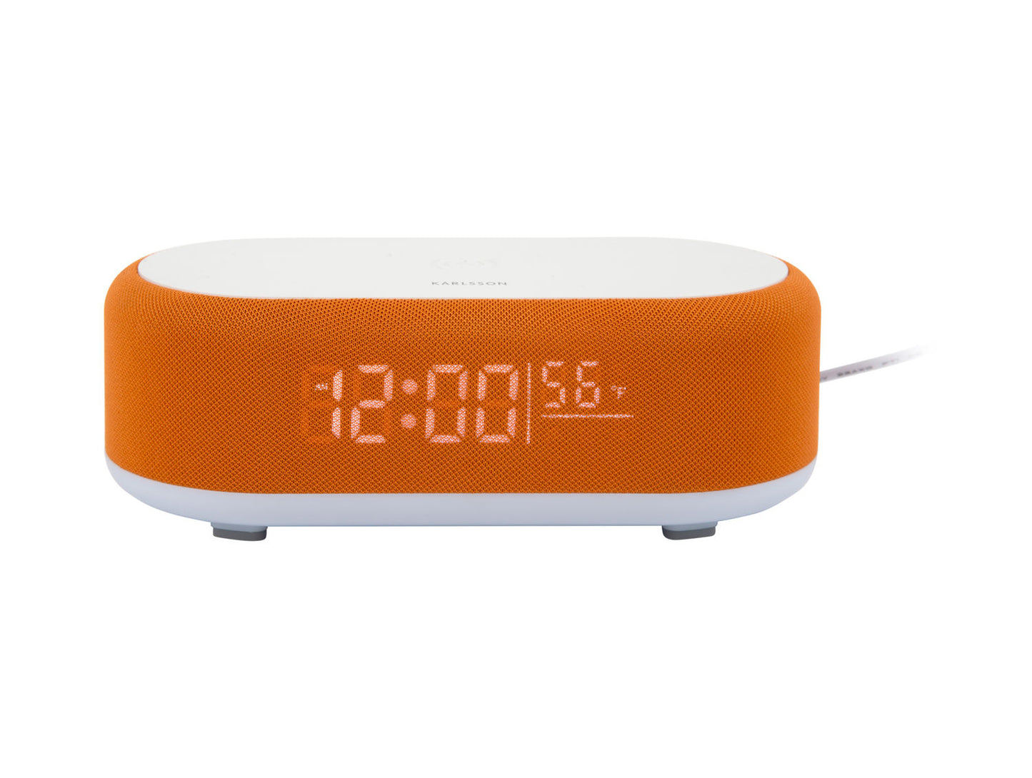 Karlsson vækkeur Vogue med telefonoplader og Bluetooth – Orange