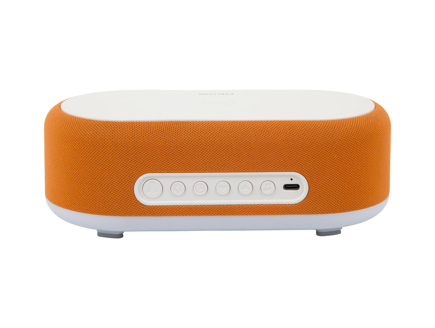 Karlsson vækkeur Vogue med telefonoplader og Bluetooth – Orange