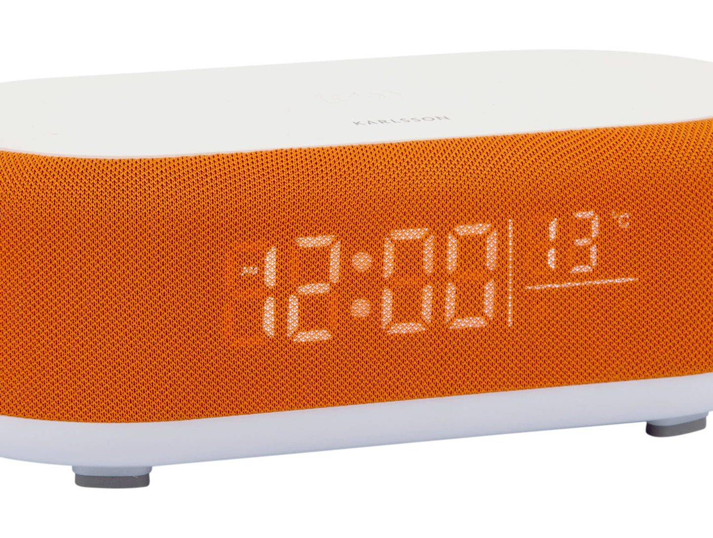 Karlsson vækkeur Vogue med telefonoplader og Bluetooth – Orange