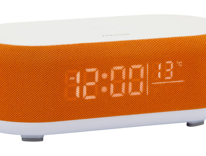Karlsson vækkeur Vogue med telefonoplader og Bluetooth – Orange
