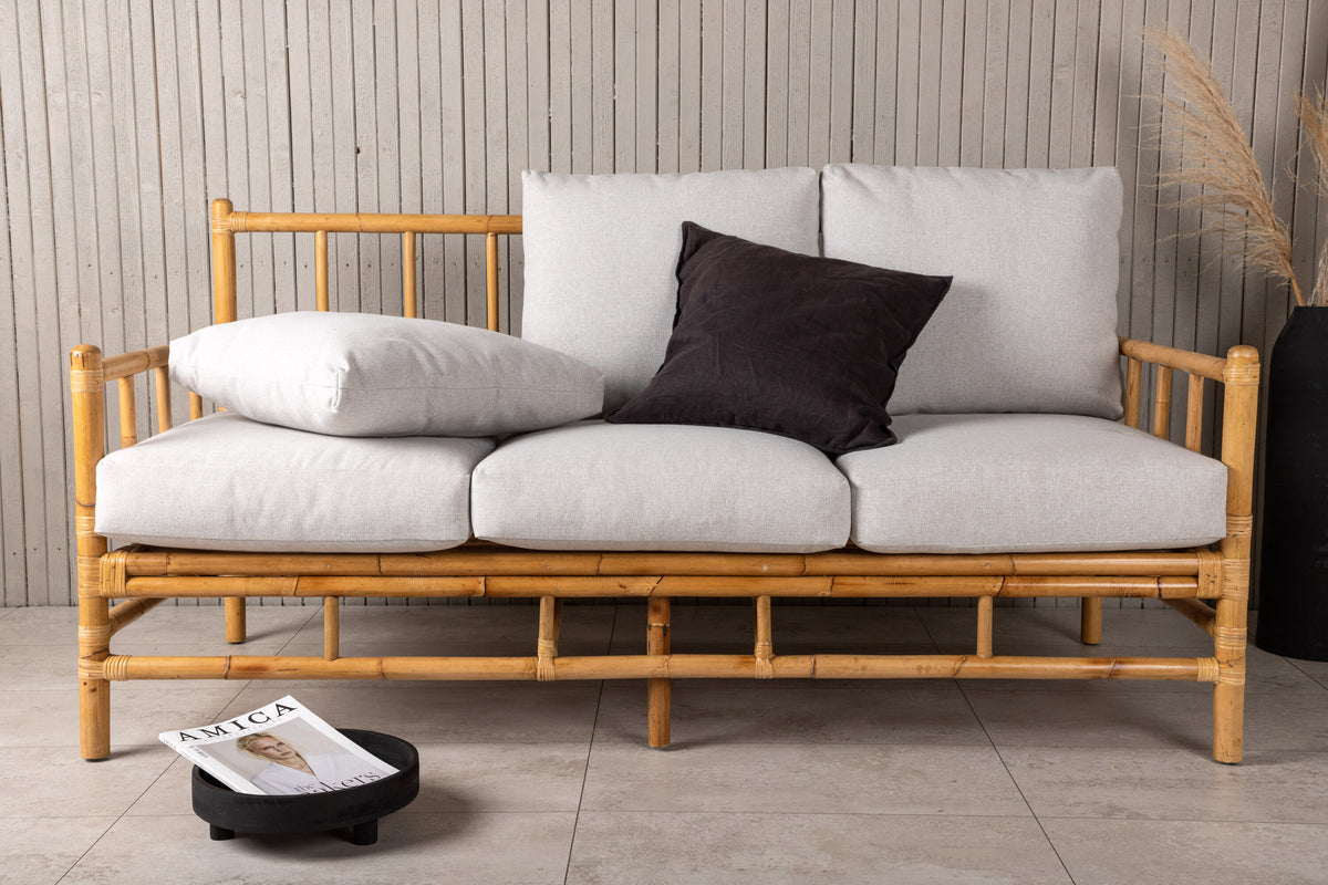 Cane 3-personers sofa - natur - billede 13