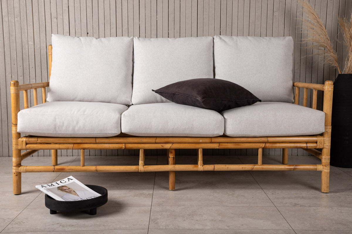 Cane 3-personers sofa - natur - billede 14