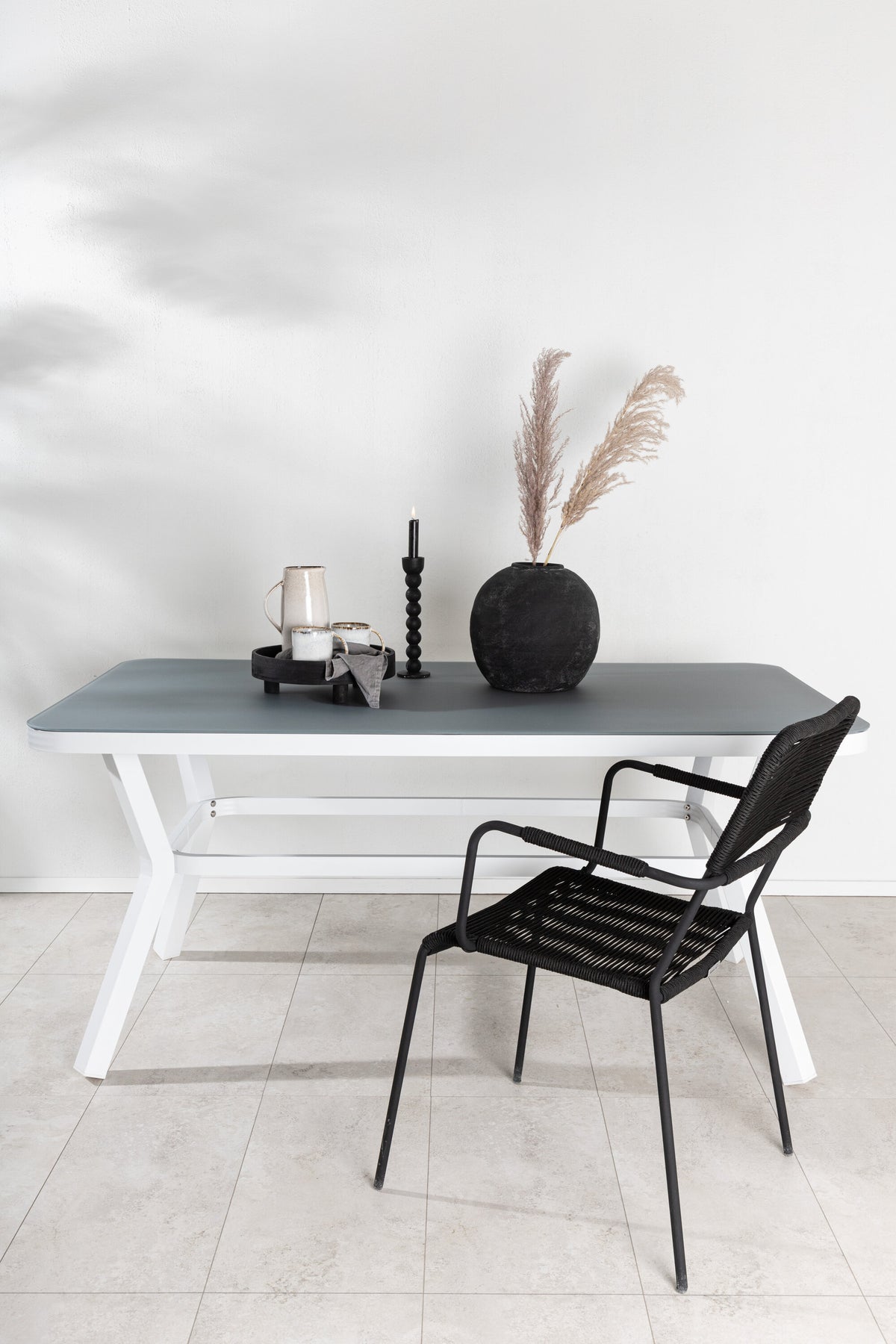 Virya havebord - 160 × 90 cm - grå, hvid - billede 18