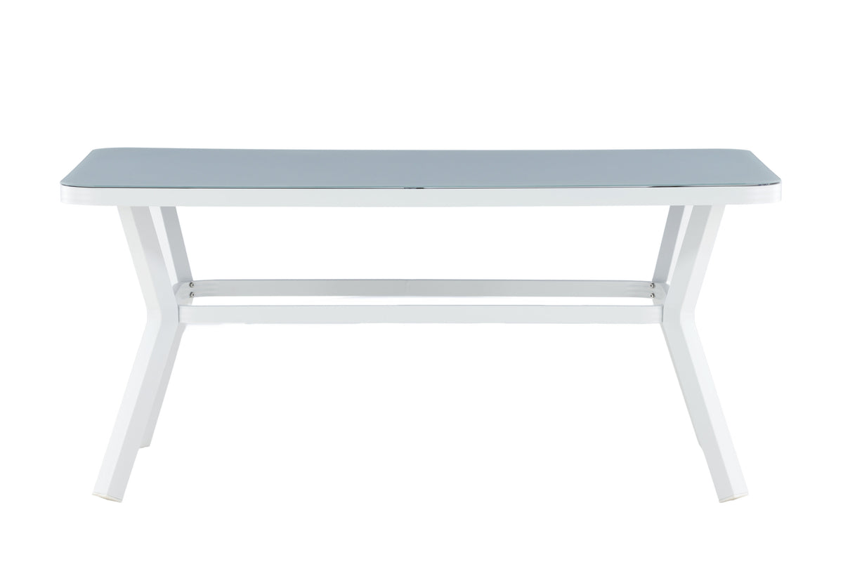 Virya havebord - 160 × 90 cm - grå, hvid - billede 1