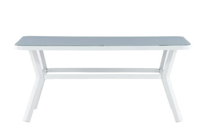 Virya havebord - 160 × 90 cm - grå, hvid - billede 1