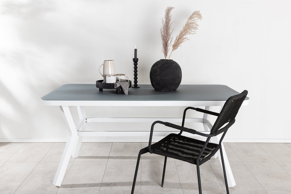 Virya havebord - 160 × 90 cm - grå, hvid - billede 14