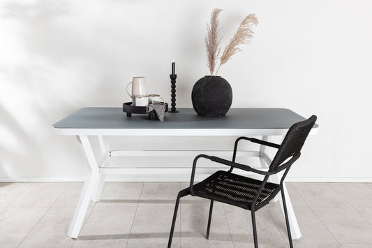 Virya havebord - 160 × 90 cm - grå, hvid - billede 14