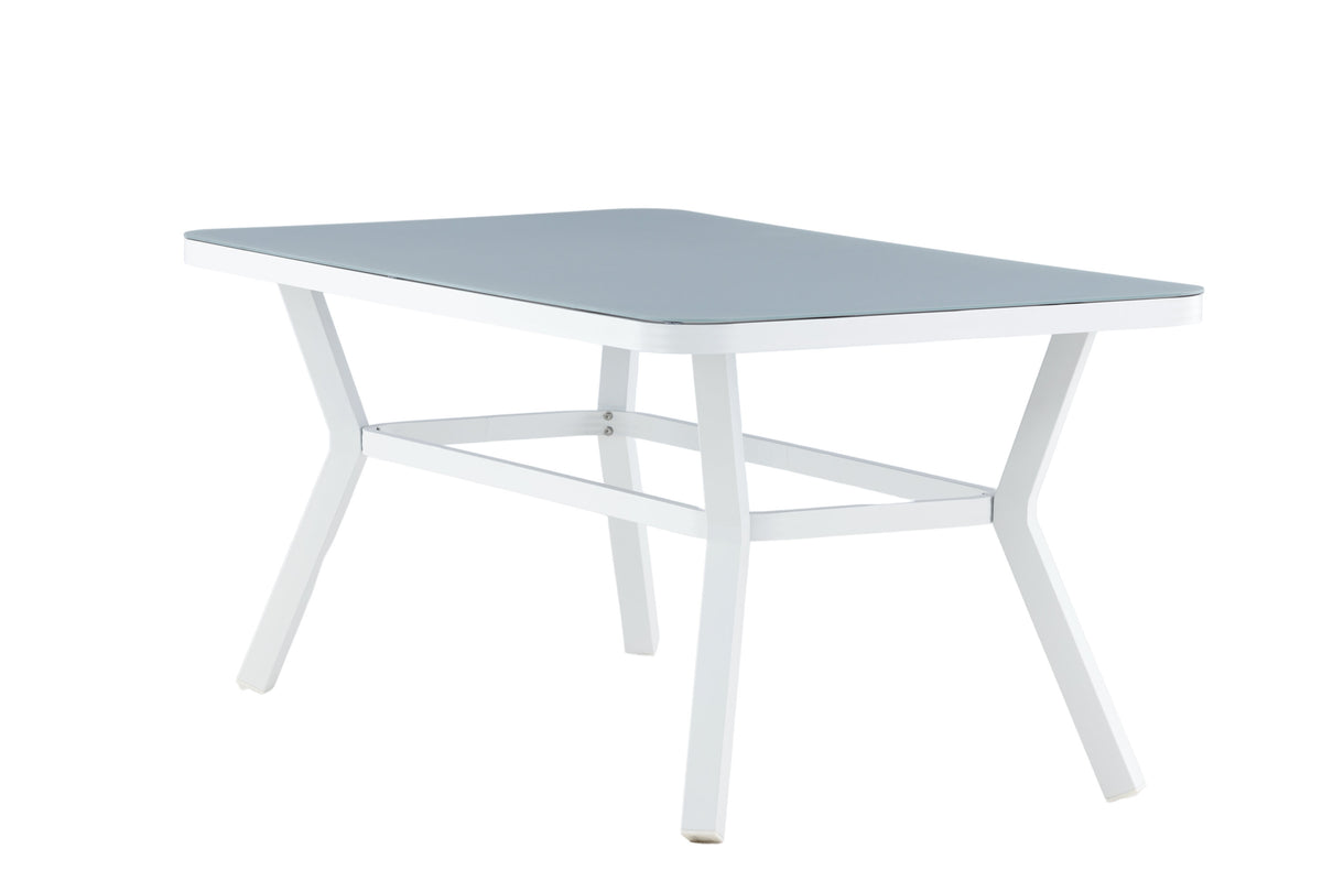 Virya havebord - 160 × 90 cm - grå, hvid - billede 3