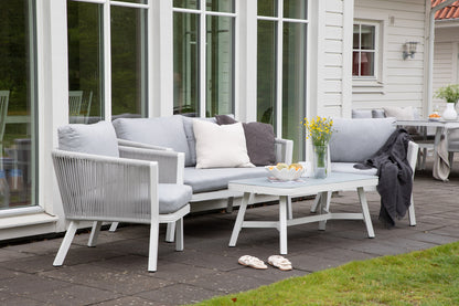 Virya Have Sofasæt Hvid/Grå