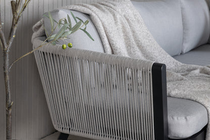 Virya Have Hjørnesofasæt med bord Grå