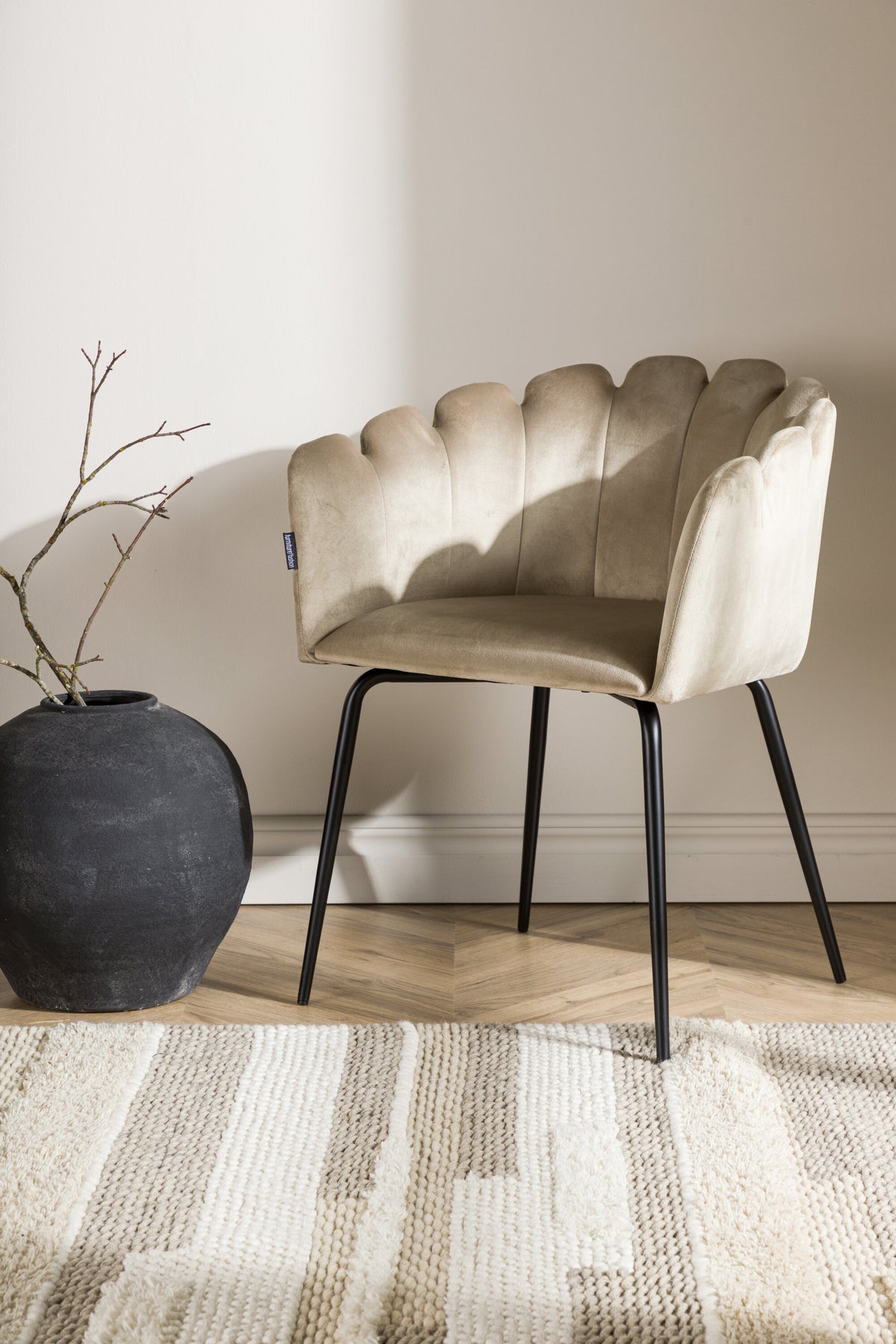 Limhamn spisebordsstol - beige, sort - billede 15