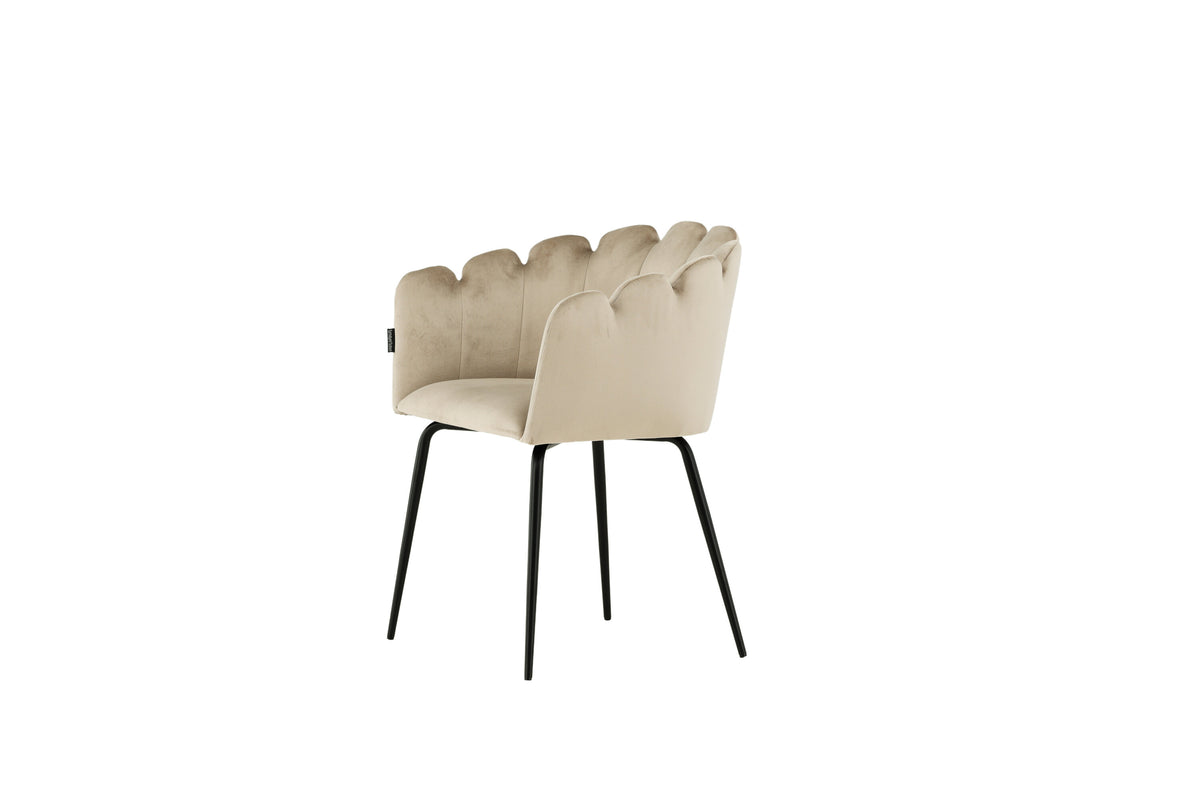 Limhamn spisebordsstol - beige, sort - billede 3