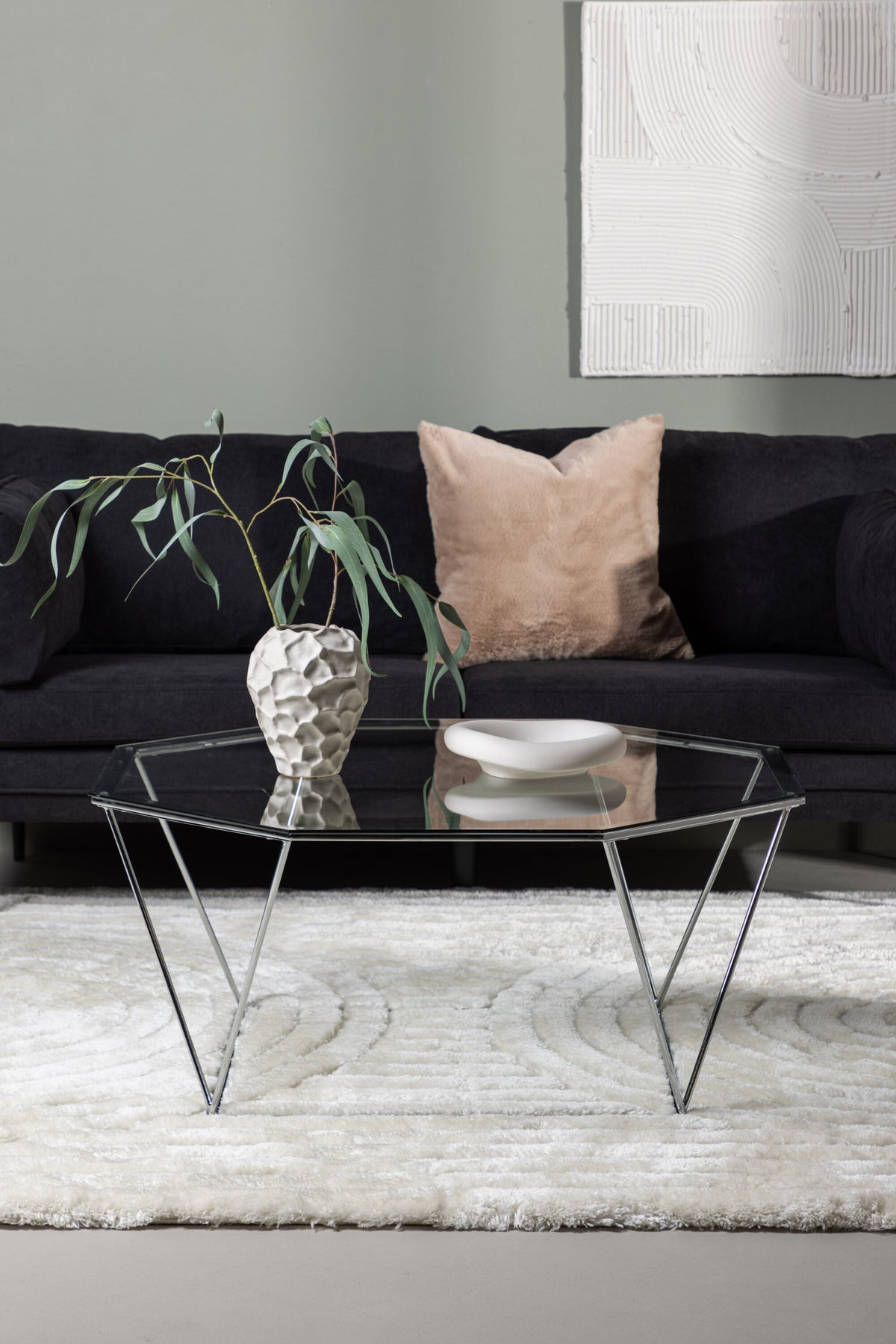 Österlen sofabord - Ø100 cm - klar, sølv, transparent - billede 17
