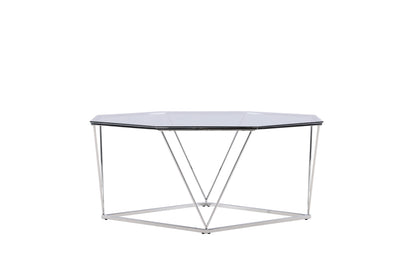 Österlen sofabord - Ø100 cm - klar, sølv, transparent - billede 1