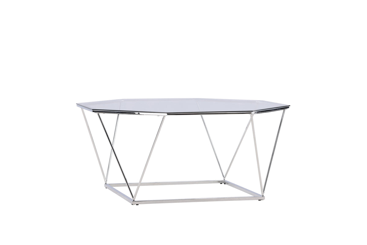 Österlen sofabord - Ø100 cm - klar, sølv, transparent - billede 2