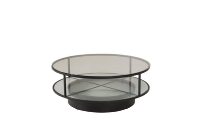 Falsterbo sofabord - Ø100 cm - sort, klar, transparent - billede 2